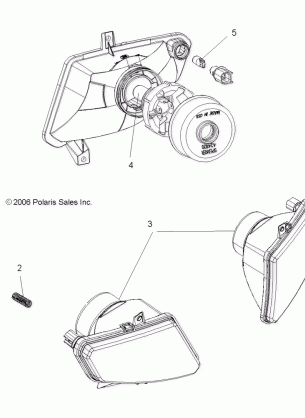 HEADLIGHT ASM. - A07TH50EA (49ATVHEADLTASMX2QUAD)