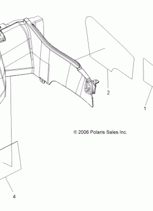 CAB FOIL REAR - A07TH50EA (49ATVCABFOILX2500EFI)