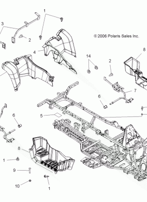 CAB REAR and MAIN FRAME - A07TH50EA (49ATVCABRRX2QUAD)