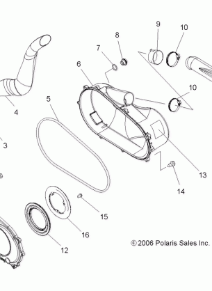 CLUTCH COVER - A07TH50EA (49ATVCLUTCHCVRX2500EFI)