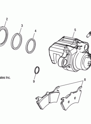 BRAKE CALIPER REAR - A07CL50AA (4999201649920164B10)