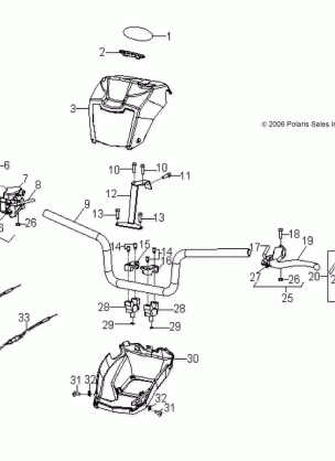 HANDLEBAR - A07FA09AA / AB (49ATVHANDLEBAR07SPRT90)