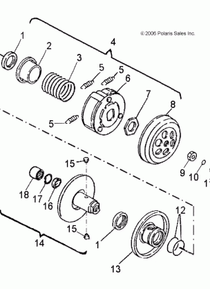 DRIVE PULLEY SECONDARY - A07FA09AA / AB (49ATVSECONDARY07OTLW90)