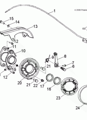 BRAKE REAR - A07FA09AA / AB (49ATVBRAKERR07OTLW90)