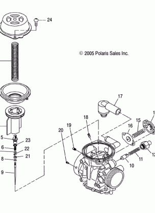 ENGINE CARBURETOR UPPER - A07GJ50AA / AB / AC (4999201849920184C06)