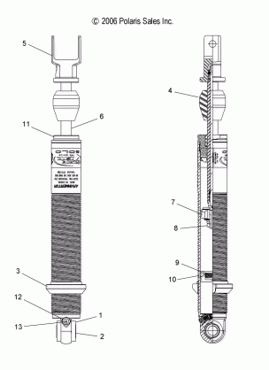 SHOCK REAR (7043260) - A07GP50AB (49ATVSHOCKRR7043260)