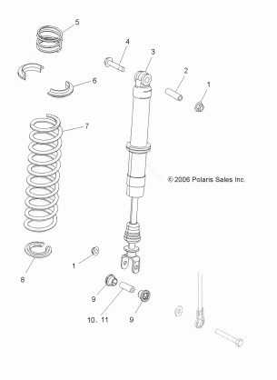 SHOCK REAR MOUNTING - A07GP50AA / AB (49ATVSHOCKMTGOUTLAW)