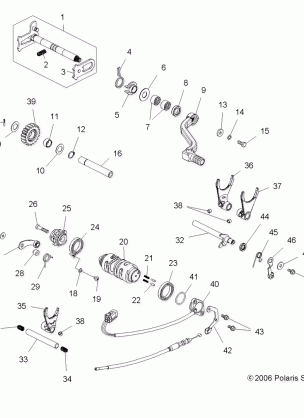 ENGINE SHIFTING MECHANISM - A07GP52AA / AB (49ATVSHIFT07OUT525)