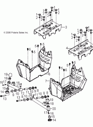 FOOTREST - A07KA05CA / CB / CD (49ATVSUSPFRT07PRED50)