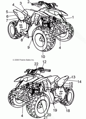 DECALS - A07KA05CA / CB / CD (49ATVDECAL07PRED50)