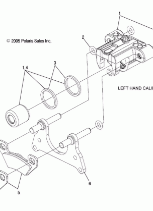 BRAKE CALIPER INTERNALS - A06LB27FA / LD27FB (4999206689920668B02)