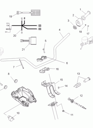 HANDLEBAR and CONTROLS - A06MH46 ALL OPTIONS (4999200059920005B13)