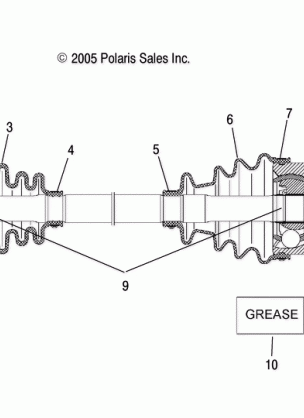 DRIVE SHAFT FRONT (If Built Before 10 / 03 / 06) - A06MH50AA / AB / AD / AF (4999200099920009B08)