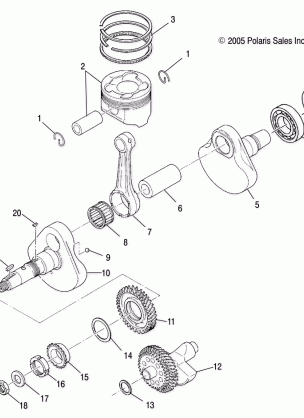 CRANKSHAFT and PISTON - A06BG50AA / FA (4999201649920164D06)