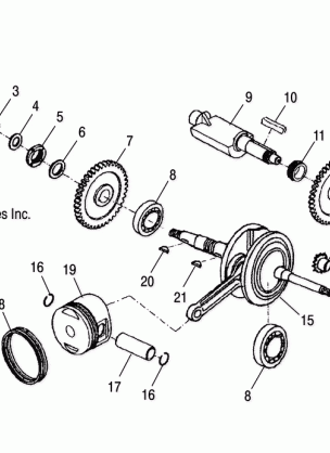 CRANKSHAFT and PISTON - A06PB20EA / EB (4999202449920244A04)