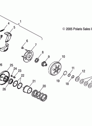 DRIVEN CLUTCH - A06PB20VA / VB (4999202799920279A11)