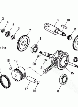 CRANKSHAFT and PISTON - A06SB20AA / AB (4999202799920279A04)