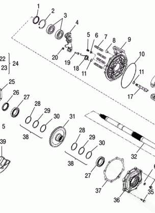 AXLE REAR WHEEL - A06SB20AA / AB (4999202799920279C01)