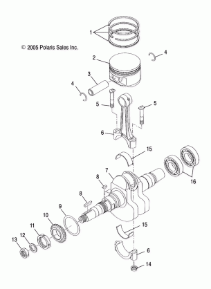 CRANKSHAFT and PISTON - A06CA32AA / AB (4999201699920169D02)