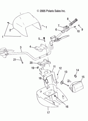 HANDLEBAR and HEADLIGHT POD - A06CL50AA (4999201649920164D02)