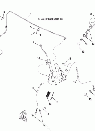 CONTROLS-MASTER CYLINDER / FRONT BRAKE LINE - A05JD50AA / AB / AC (4995169516B14)