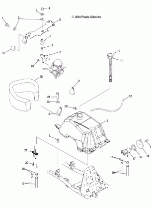 FUEL TANK and CARBURETOR MOUNTING - A05JD50AA / AB / AC (4995189518B03)