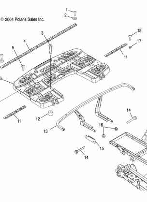 REAR RACK MOUNTING - A05MH42AB / AG / AH (4994139413A06)