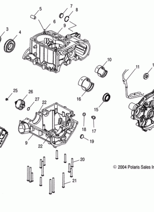 CRANKCASE - A05MH59AK / AN (4994199419D07)