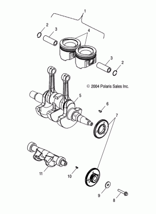 CRANKSHAFT and PISTON - A05MH59AK / AN (4994199419D08)