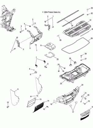 FRONT STORAGE and BUMPER MOUNTING - A05MH59AK / AN (4994199419A07)