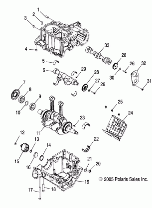 CRANKCASE and CRANKSHAFT - A05MH68AC / AS / AT / AU / AW (4999200299920029D06)