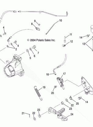 MASTER CYLINDER REAR and FOOT PEDAL - A05MH68AC / AS / AT / AU / AW (4977217721B09)