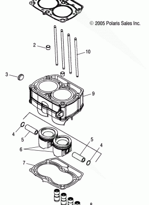 PISTON and CYLINDER - A05MH68AC / AS / AT / AU / AW (4999200229920022D07)