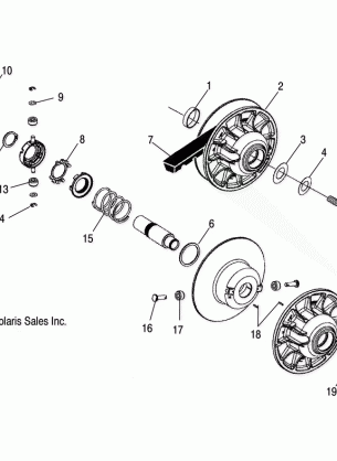 DRIVEN CLUTCH - A05MH68AC / AS / AT / AU / AW (4999609960C10)