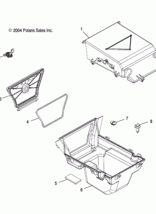 REAR STORAGE BOX - A05MH68AC / AS / AT / AU / AW (4994139413A09)