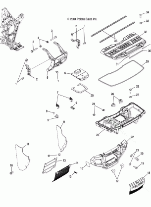 FRONT STORAGE and BUMPER MOUNTING - A05MH68AC / AS / AT / AU / AW (4994279427A07)