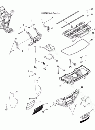 STORAGE FRONT and BUMPER MOUNTING - A05MH76AC / AT / AU / AW (4977217721A07)