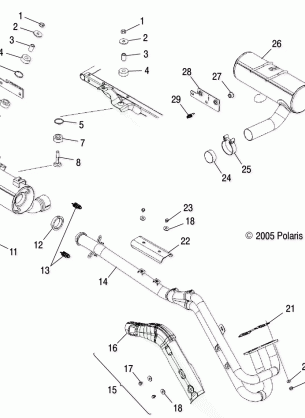 EXHAUST SYSTEM - A05MH76AC / AT / AU / AW (4977217721A12)