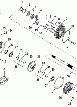 AXLE REAR WHEEL - A05PB20AA / AB / AC / AD (4999202449920244C01)