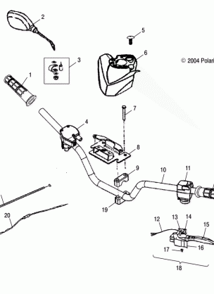 HANDLEBAR - A05PB20EA / EB / EC / ED (4999709970C03)