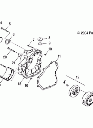 CRANKCASE COVER RH - A05PB20EA / EB / EC / ED (4999659965A08)