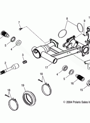 SWING ARM REAR - A05PB20EA / EB / EC / ED (4999709970B06)