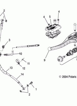 CONTROLS - MASTER CYLINDER / BRAKE LINE - A05CA32AA / AB / AC / FA (4994839483B05)