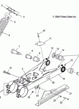 SWING ARM / SHOCK MOUNTING - A05CA32AA / AB / AC / FA (4994839483B11)