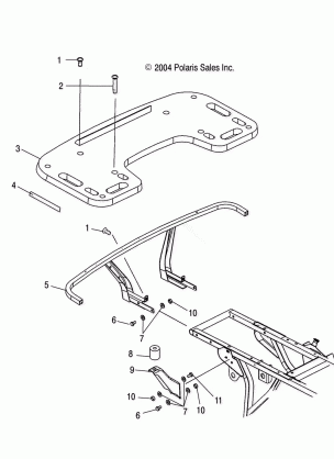 REAR RACK MOUNTING - A05CB32AA (4994889488A06)