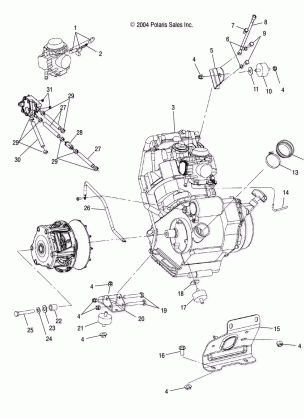 ENGINE MOUNTING - A05CD32AA / AB / AC (4994909490B01)