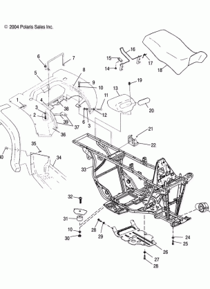 REAR CAB and SEAT - A05CD32AA / AB / AC (4994909490A03)