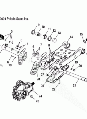 SWING ARM / REAR / GEARCASE MOUNTING - A05CD32AA / AB / AC (4994909490C11)