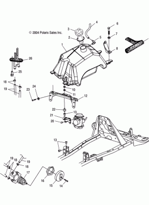 FUEL TANK and CARBURETOR MOUNTING - A05CD32AA / AB / AC (4994909490B03)