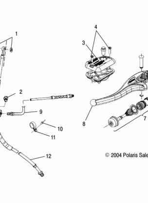 CONTROLS - MASTER CYLINDER / BRAKE LINE - A05CD32AA / AB / AC (4994909490A08)